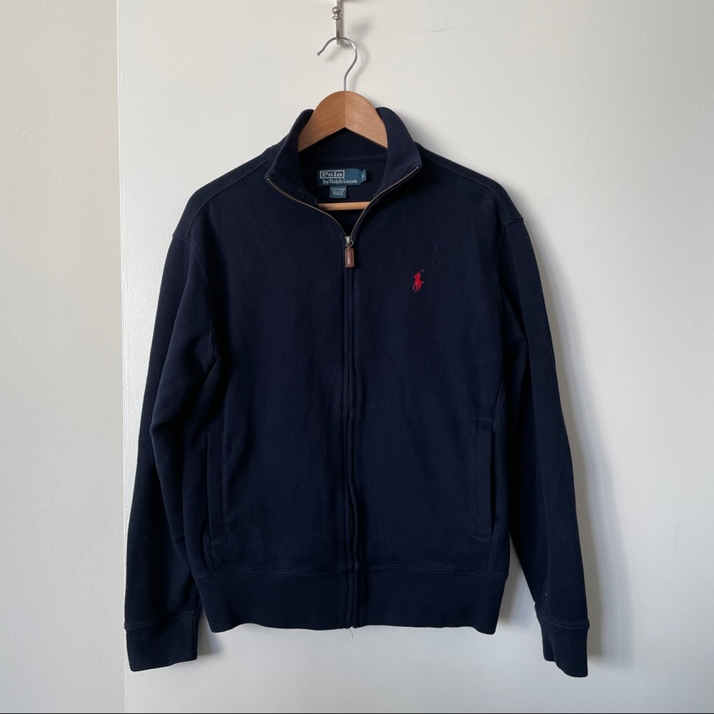 Polo Ralph Lauren Navy Full Zip Sweater
